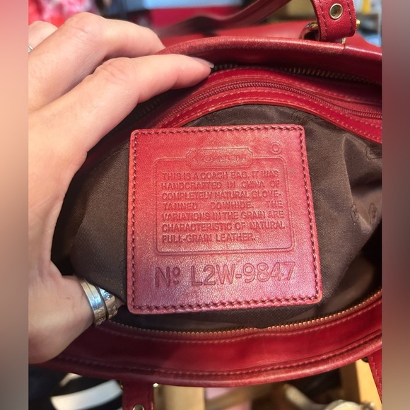 1992 Coach TRUE VINTAGE Red Legacy Market Tote​ - Picture 15 of 15